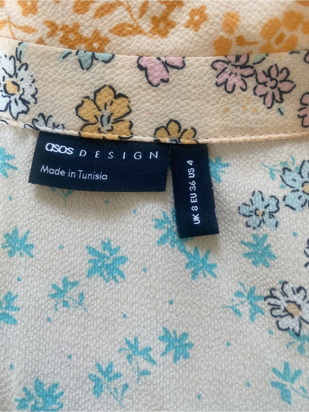 ASOS Design Floral Maxi Dress Size 4 Cottagecore Prairie Puff Sleeve - Picture 7 of 12